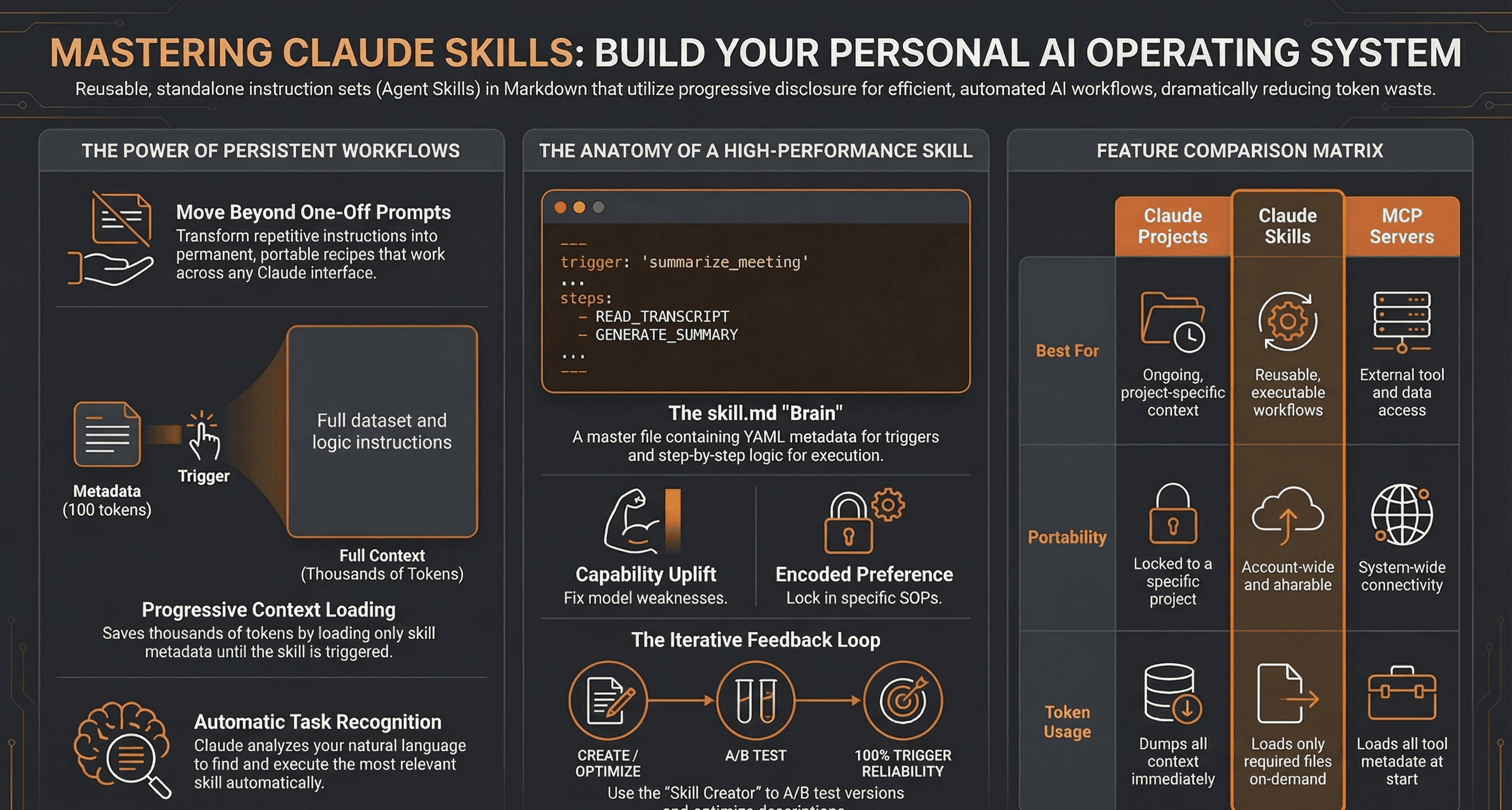 Claude Skills: The Complete Guide to Building AI Workflows That Actually Work — Infographic